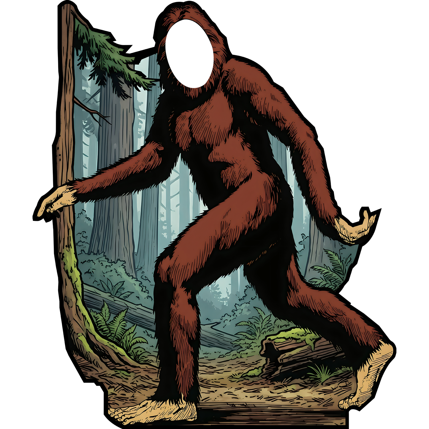 Bigfoot Big Foot Sasquatch Stand In Cardboard Cutout