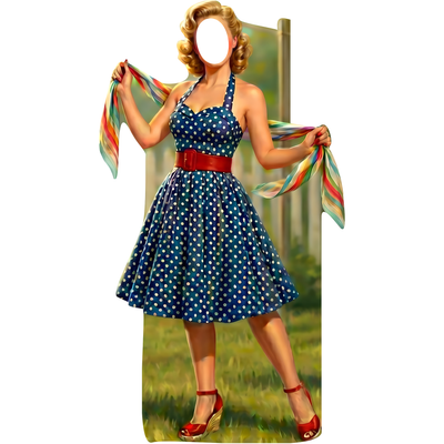 1950s Pin-up Girl Woman Pinup Pin Up Stand In Cardboard Cutout