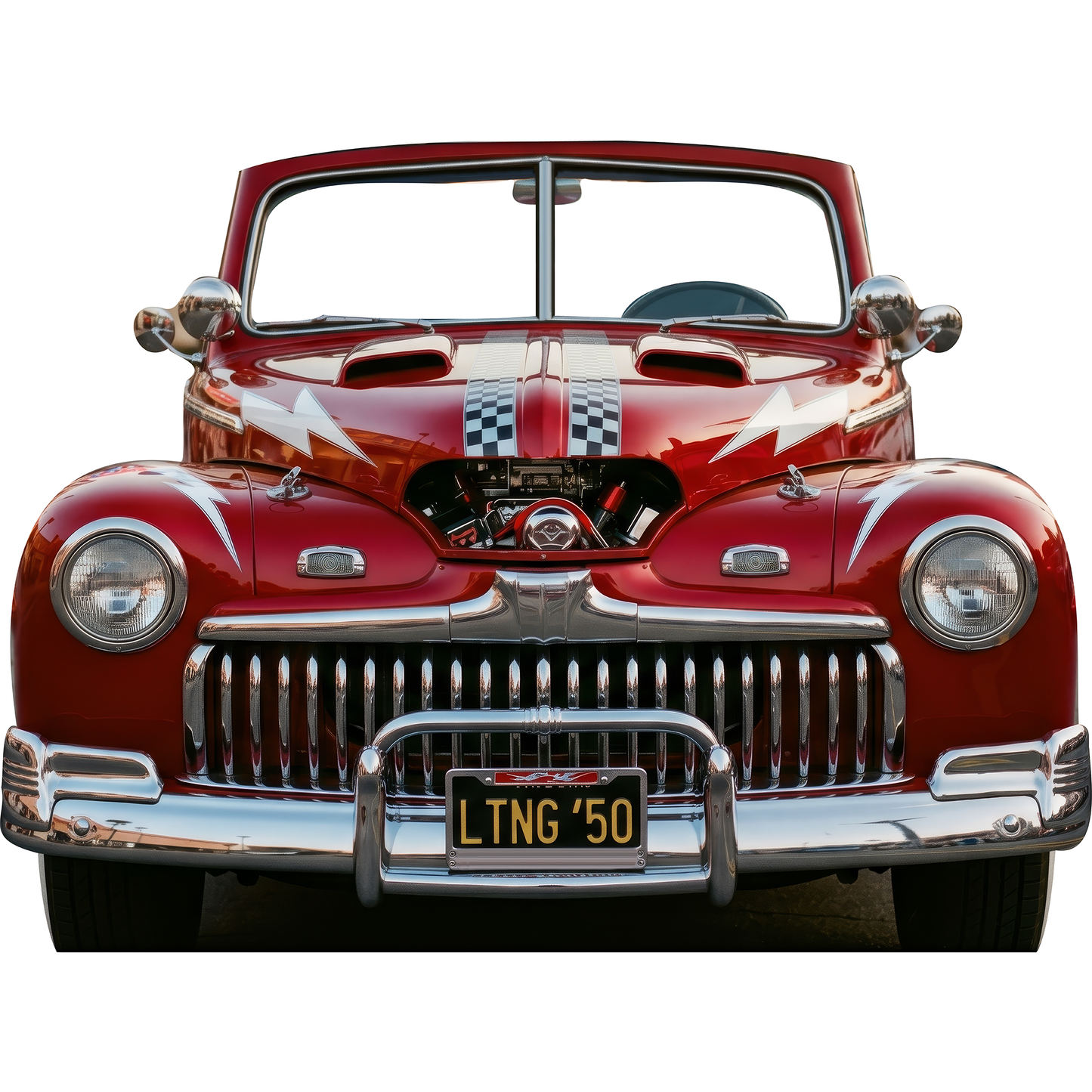 1950s Classic Greaser’s Fast Hot Rod Lightning Car Stand In Cardboard Cutout