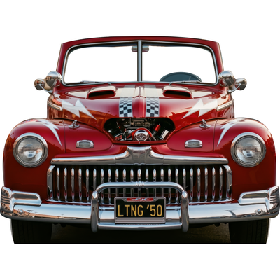 1950s Classic Greaser’s Fast Hot Rod Lightning Car Stand In Cardboard Cutout