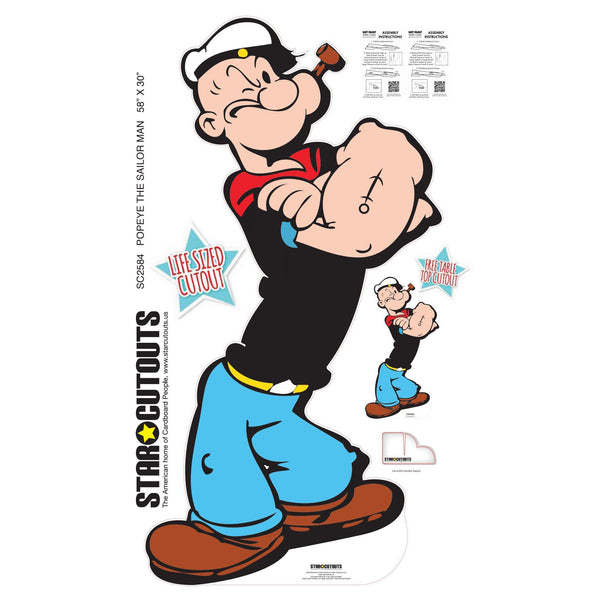 Popeye the Sailor man Cardboard Cutout