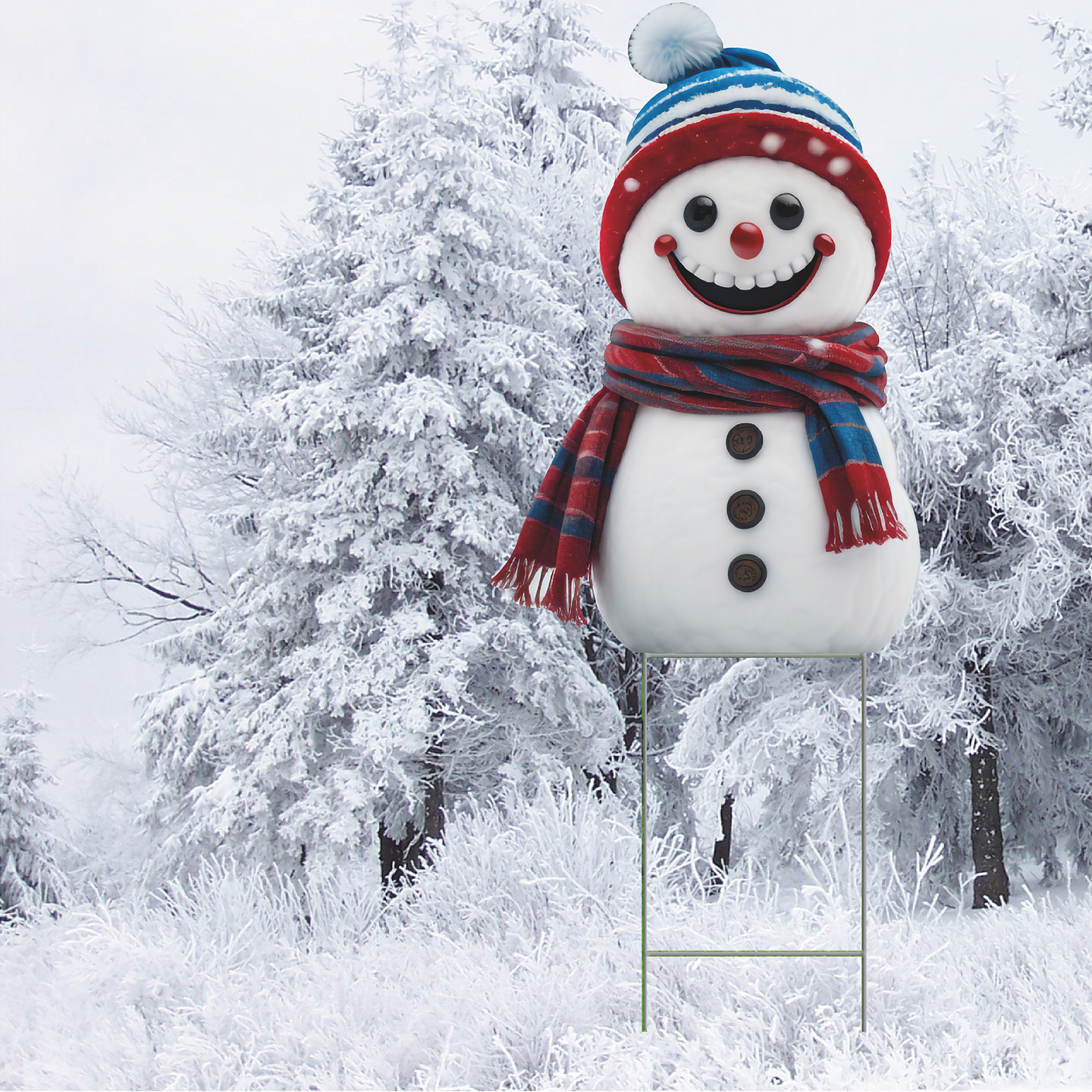 Holidays Christmas Snowman Outdoor Yard Decoration Cutout