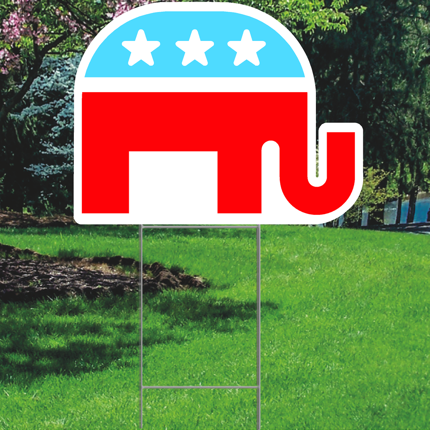Republican Elephant Outdoor Yard Sign Decoration Cutout