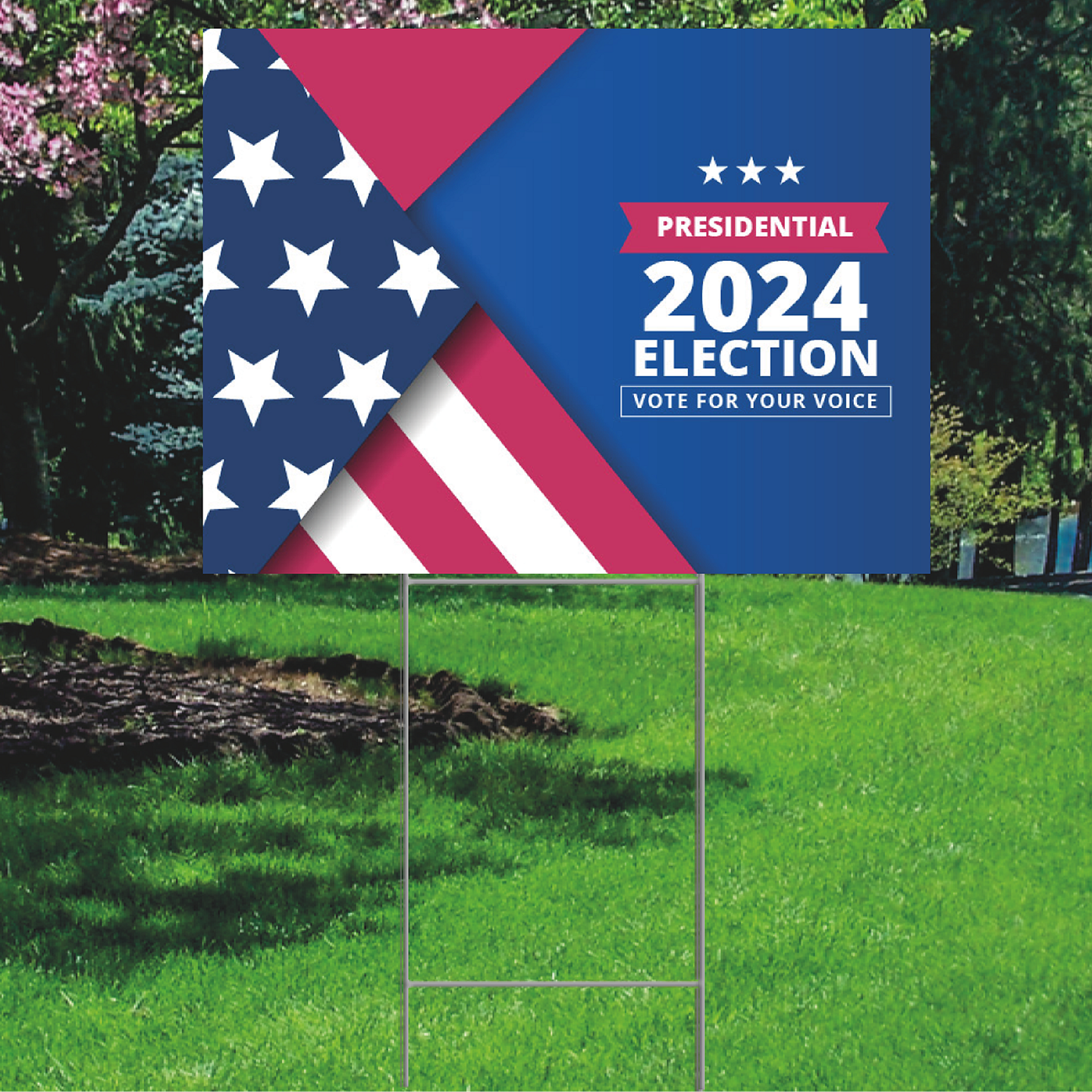 Vote 2024 Plastic Outdoor Yard Sign Decoration Cutout