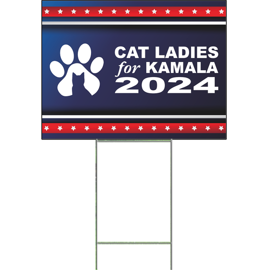 Crazy Cat Ladies For Kamala Harris Paw Logo