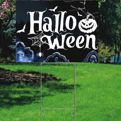 Halloween Lettering Plastic Outdoor Yard Sign Decoration Cutout