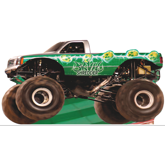 Monster Truck Skull Gravel Shredder Digger Cardboard Cutout