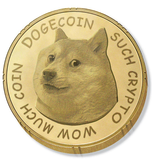 Realistic Doge Coin Cardboard Cutout