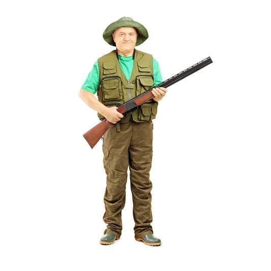 Old Man Holding a Rifle Cardboard Cutout