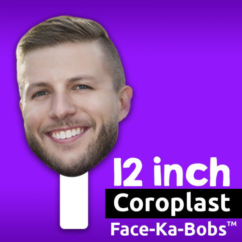 6 Pieces 12" Custom Coroplast Face-Ka-Bobs Cutouts