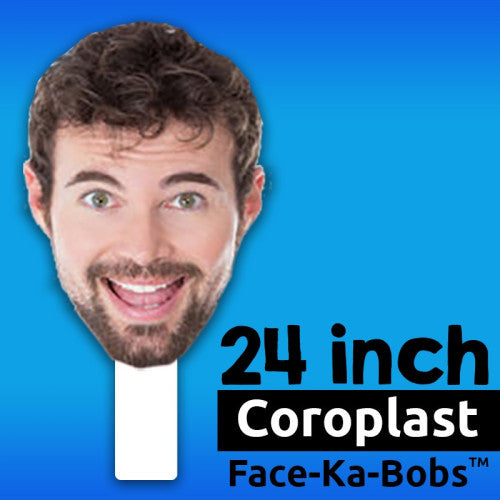 4 Pieces 24" Custom Coroplast Face-Ka-Bobs Cutouts